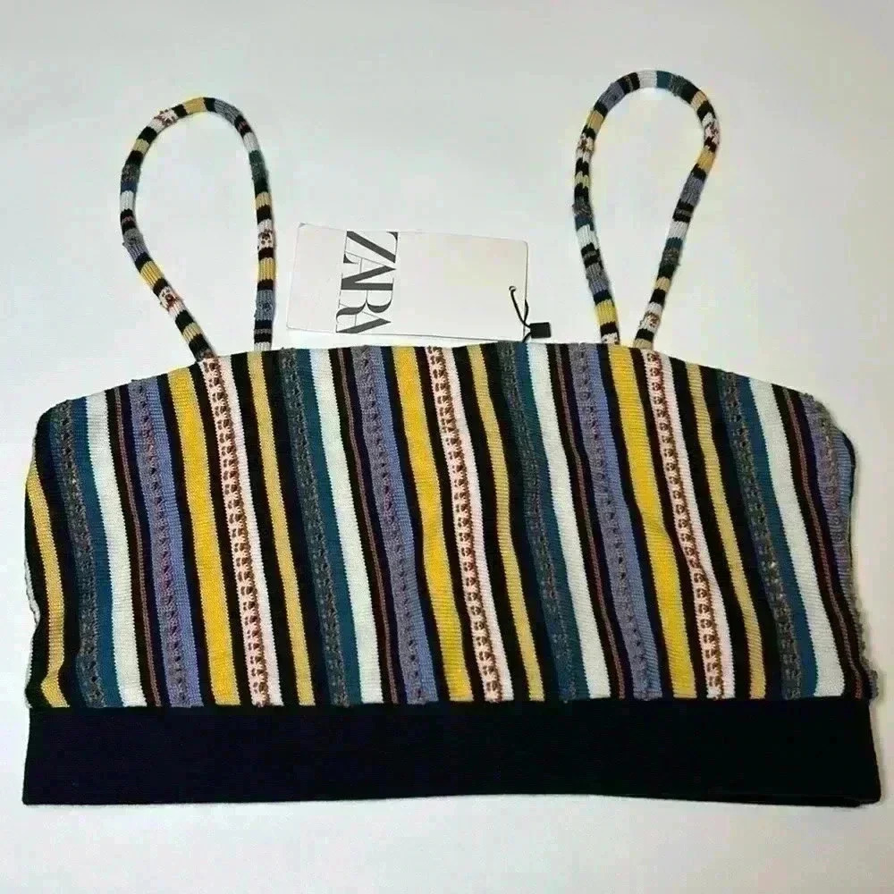 Zara Crop Top Size Small New With Tags Boho Cottage Festival Spring Summer Vibe